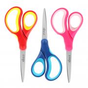 LIVINGO 7-Inch Student Scissors 3-Piece Set – Safe & Precise Cutting for Kids